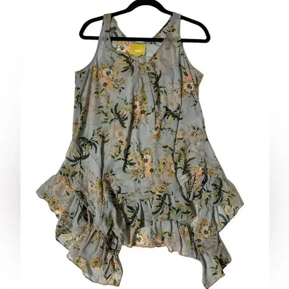 Anthropologie l Maeve Floral Sheer Tunic Small - Picture 2 of 9